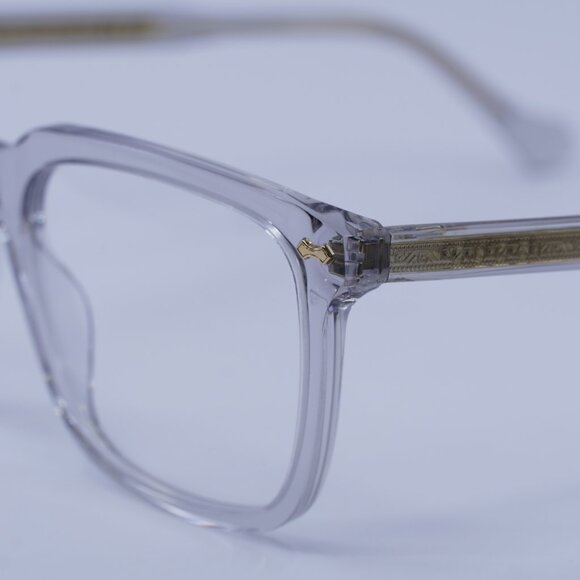 🕶️ New Gucci GG0737O 016 Eyeglasses - Grey/Transparent Frame